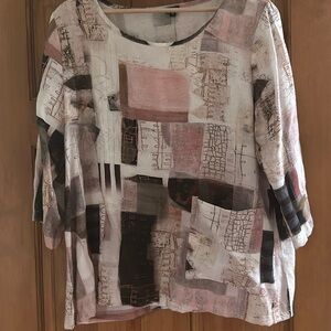 3/4 sleeve Rayon pullover blouse